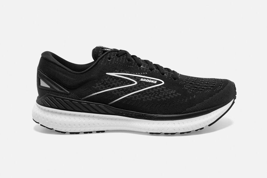 Brooks Women's Glycerin GTS 19 Road Running Shoes Black/White ( KQNZP9382 )